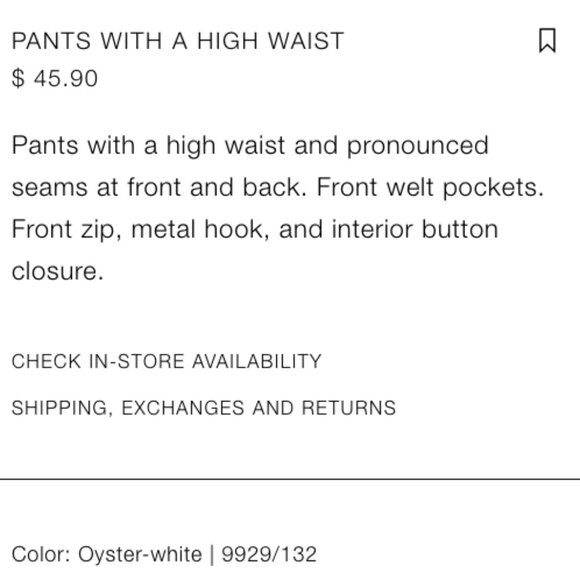 Zara XS High Waisted Pants - Picture 4 of 4